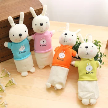 

1pcs Cute Animal Pencil Bag Cartoon Kawaii Plush Creative Lovely Rabbit Bag For Women Girls Cosmetic Bag Color Randomly