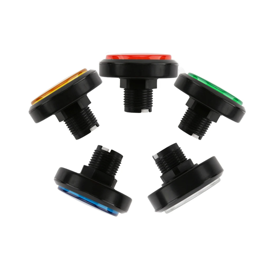 60 MM Flat / 5 V 12V LED Light Lamp Round Player Push Button Micro Switch For Arcade Video Game Machines cabinet