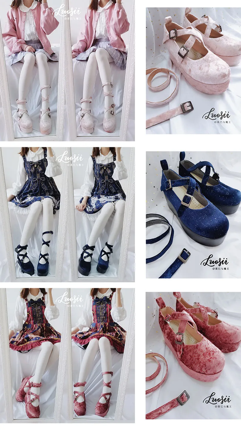 Обувь в стиле Лолиты; Женская Повседневная Классическая обувь в готическом стиле; замшевая обувь на шнуровке; обувь принцессы на высоком каблуке; женская обувь ручной работы на квадратном каблуке