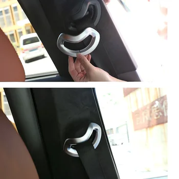 

For BMW X5 X7 G05 G07 2019-2020 2Pcs Carbon Fiber Safety Belt Cover Trim Car Accessories Interior ABS Chrome Safety Belt Cover