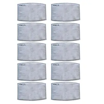 

5 Layer Mask Replacement Filter Activated Carbon Filter for Mount Mask Anti-dust PM2.5 Filter for Kids Adult Mouth-muffle
