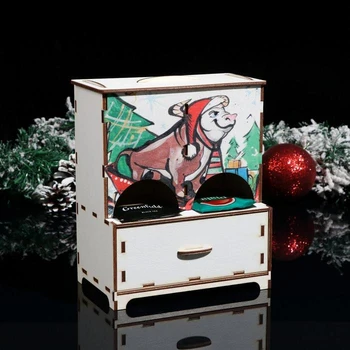 

Tea house "Chest of drawers Symbol of the year 2021. Goby on a sled", 9.7 × 16.3 × 19.6 cm 5151793