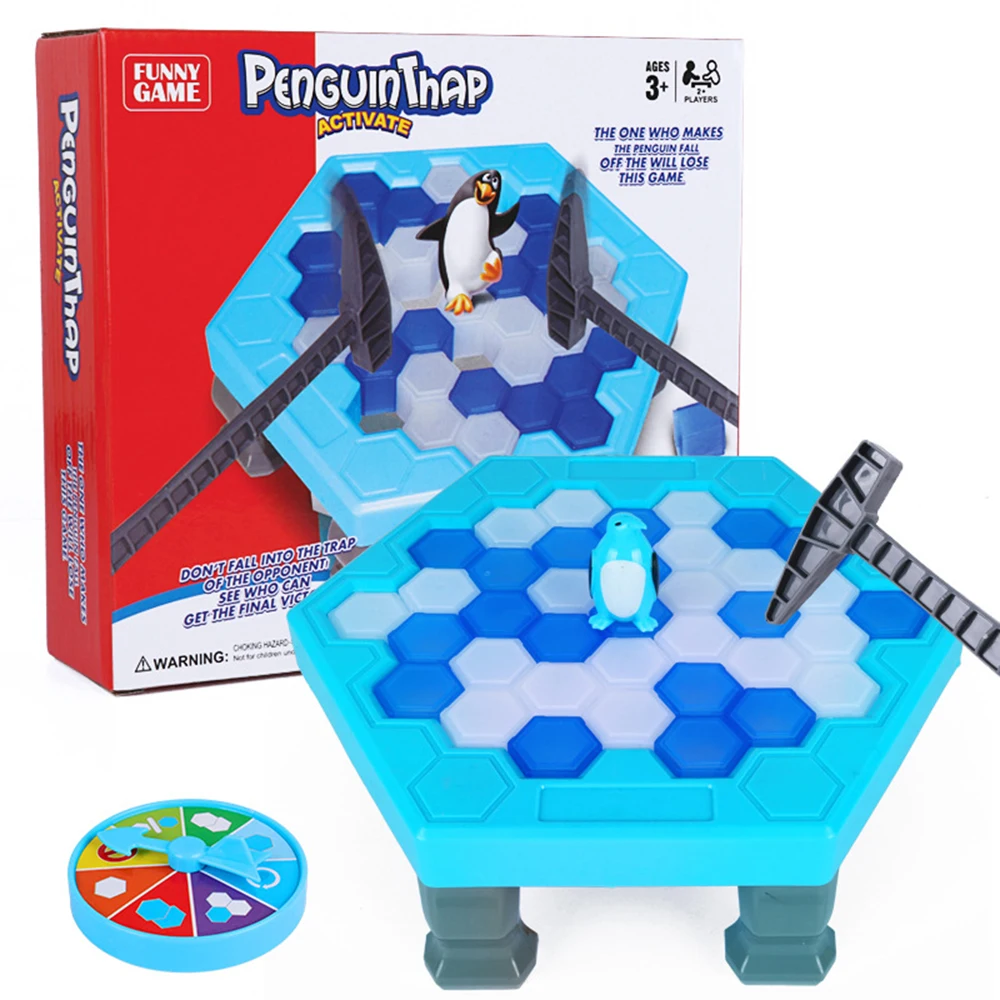 Icebreaking Rescue Mini Penguin Trap Board Beating Ice Cube Party Table Game Thickening Parent-Chil
