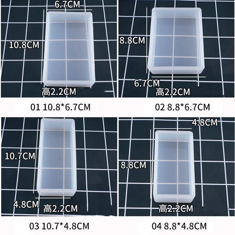 Creative DIY Crystal Epoxy Mold Cube Cuboid Mold Silicone Soap Making Handcraft Ornaments Decoration Mould Candle moule silicone