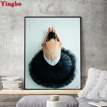 DIY фото на заказ Алмазная картина балетная Девушка полный квадрат/Круглый 3D Алмазная вышивка крестиком Алмазная мозаика, стразы