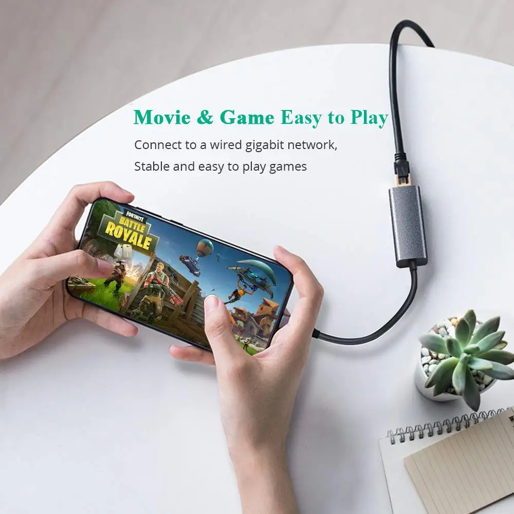 USB C Ethernet адаптер USB-C до 10/100/1000 м RJ45 Lan адаптер для MacBook Pro huawei P20 type C сетевая карта USB Ethernet