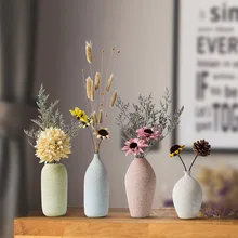 

Home Decorations Ceramic Frosted Small Vase 14.5cm Living Room TableFlower Arrangement Ornaments ArtificialFlowerDecoration Vase