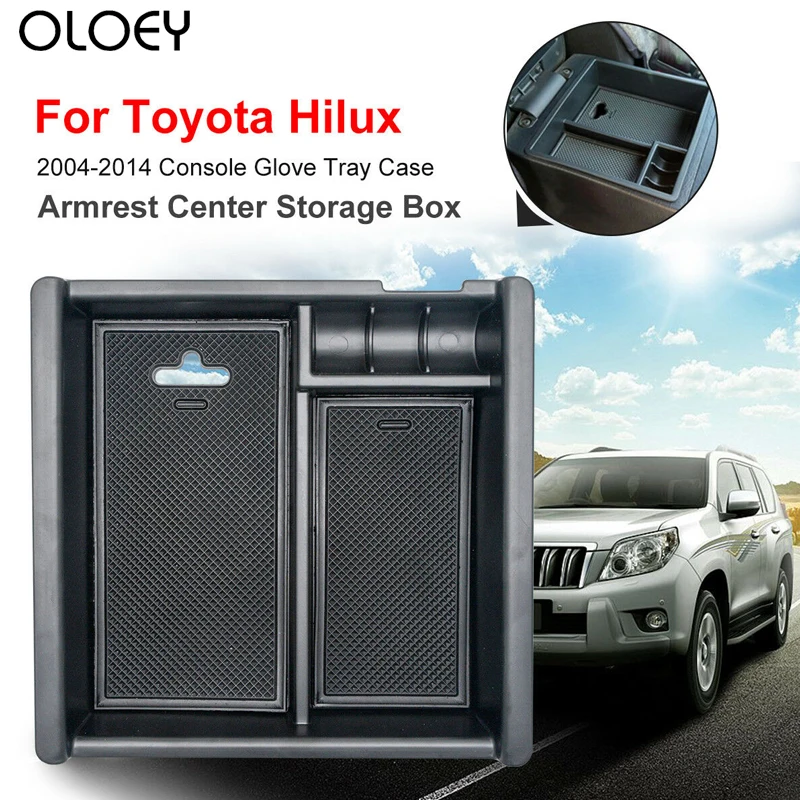 Armrest Center Storage Box Tray Replacement For Toyota Hilux 2004-2014 Central Console Glove Case car organizer accessories | Автомобили и