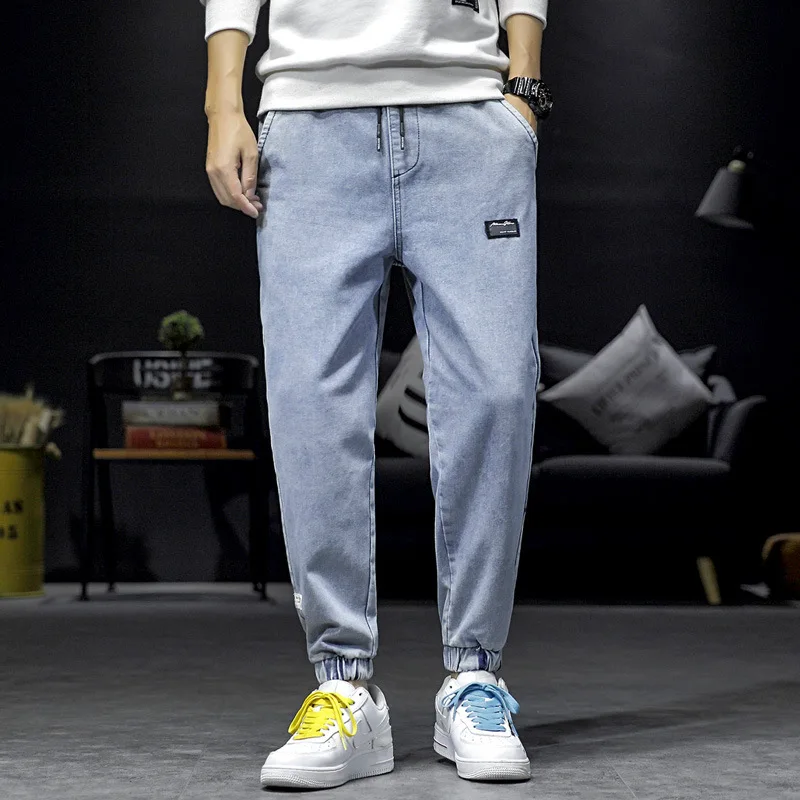 

1822 [New Style Goods Foot] 2019 Autumn Jeans Men Popular Brand Trend Capri Loose-Fit Casual Long Pants