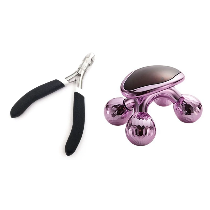 Nail Clipper Set Stainless Steel Toenail Clippers With 4D Face Lift Massager Thin Full Body Anti-Cellulite Tool | Красота и здоровье