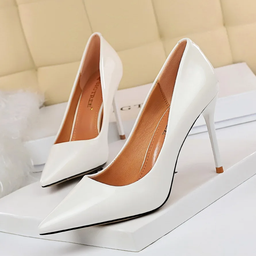 Vacante Mirar atrás Cuyo Talla 34 43 tacones altos zapatos de mujer de moda profesional OL mujer de  tacón Delgado punta puntiaguda boda zapatos de mujer|Zapatos de tacón de  mujer| - AliExpress