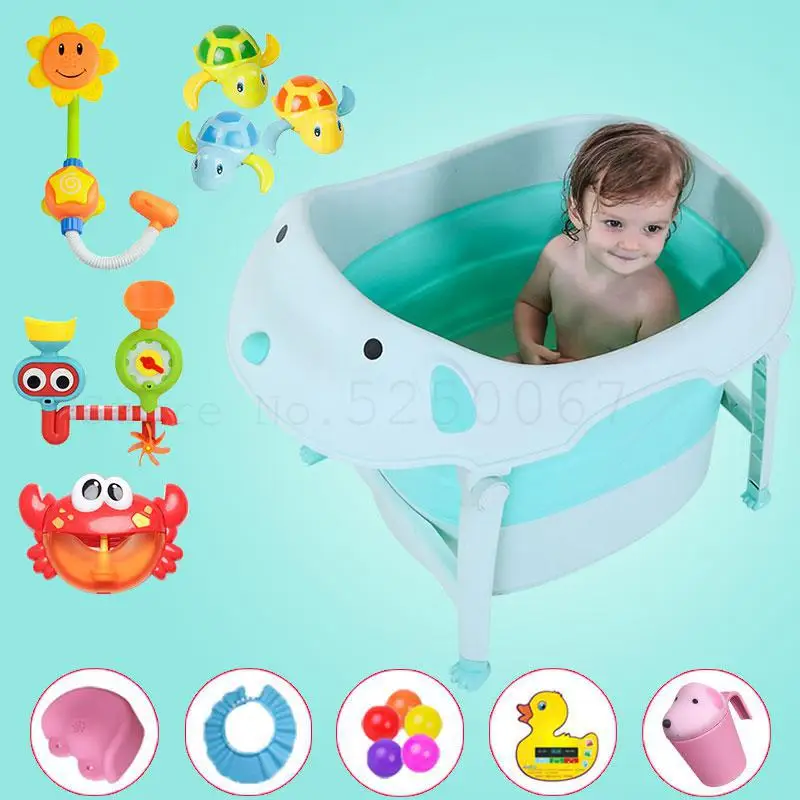 Детская складная Ванна бочка Детская ванна бочка для купания дети могут сидеть на ванной и Bathe Barrel бытовой - Цвет: Model21