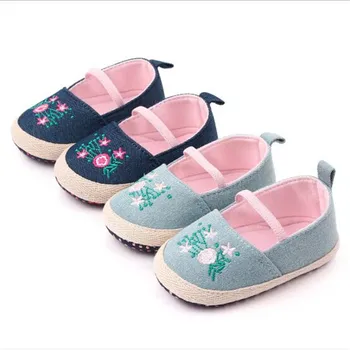 

New Baby Shoes Cute FLower Infants First Walkers Soft Sole Newborn Crib Shoes Girls Casual Shoes