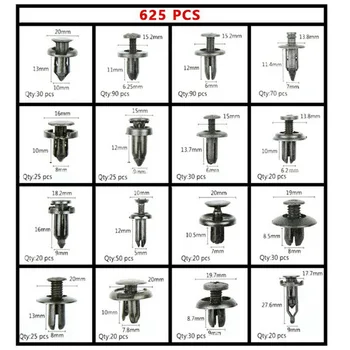 

Fender Rivet Clips Fasteners Push In 16 types Replacement Set Parts Car