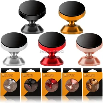 

360 Degree Rotatable Magnetic Cellphone Car Mount Holder Stand Alloy Holder for iphone 7 8 x samsung s7 s8 s9 pc mp3