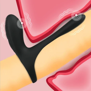 Penis Vibrator With Cock Ring Couple Vibration Remote Control Vagina Clitoris Stimulator Long Lasting Erection Adult Sex Toys 6