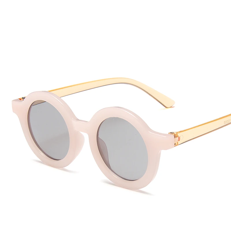 Новые круглые прекрасные солнечные очки для детей, очки для девочек, детские солнцезащитные очки окуляры очки аксессуары для детей UV400 - Цвет линз: LightPink