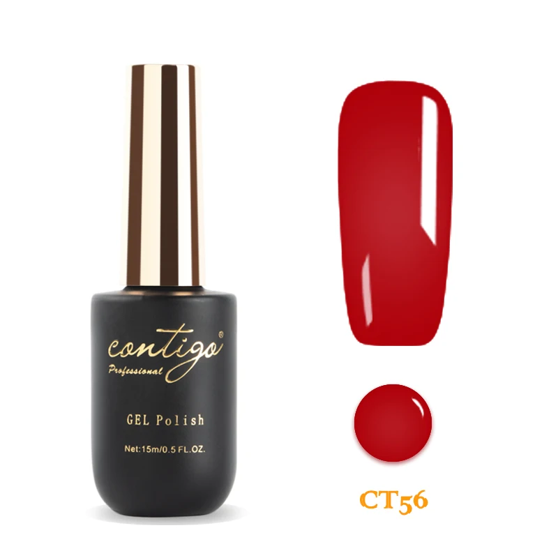 Contigo новейший Гель-лак 15 мл 60 цветов Полупостоянный УФ-гель для ногтей грунтовка замочить от гибридного геллака ногти искусство основа пальто - Цвет: CT-56