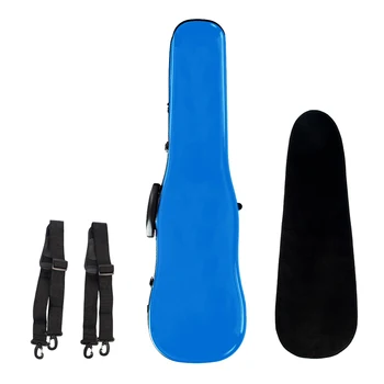 

Slim Violin Hard Case 4/4 Full Size Luxury Fiberglass with Hygrometer Violin Case Backpack Style Black Blue White