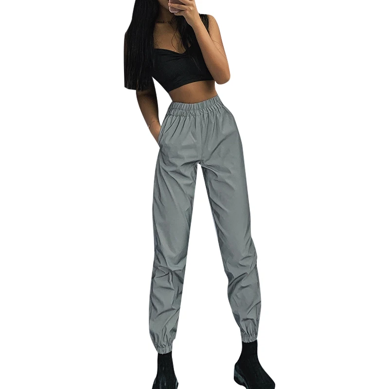 

Cargo Pants Women Reflective Pants New Casual Pants Loose Night Running Pants Sweatpants Women Clothes Streewear Joggers Women