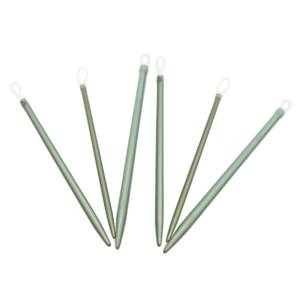 6 Pieces 7/8/9cm Aluminium Wool Needles with Loop for DIY Sewing Knitting Craft