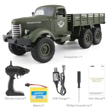 

2.4G RC 1:16 Machine Remote Control 6/4 Wheel Drive Tracked Off-Road Military RC Electric Toy for Children