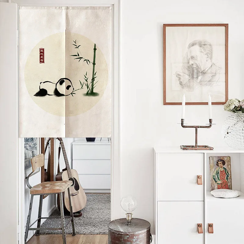 Китайская чернильная бамбуковая занавеска для двери кухни спальни фэн шуй занавес японский занавес Норен украшение комнаты