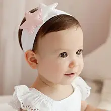 Южная Корея Корейский стиль детские аксессуары для волос детские мягкие Чистый хлопок двойной пятиконечная звезда повязка для волос девочки головной убор