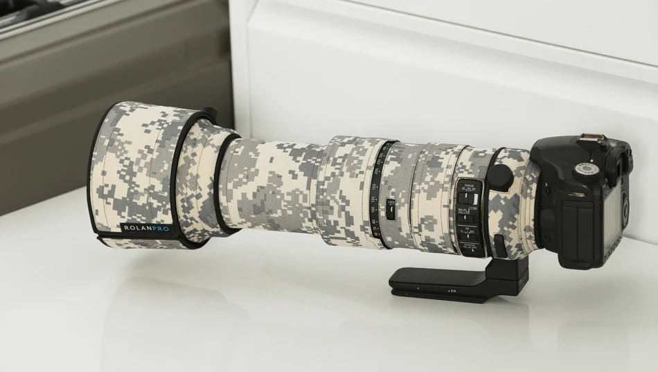 ROLANPRO Sigma 60-600 мм f4.5-6,3 DG OS HSM спортивный защитный чехол для объектива пистолеты одежда камуфляж объектив камеры дождевик
