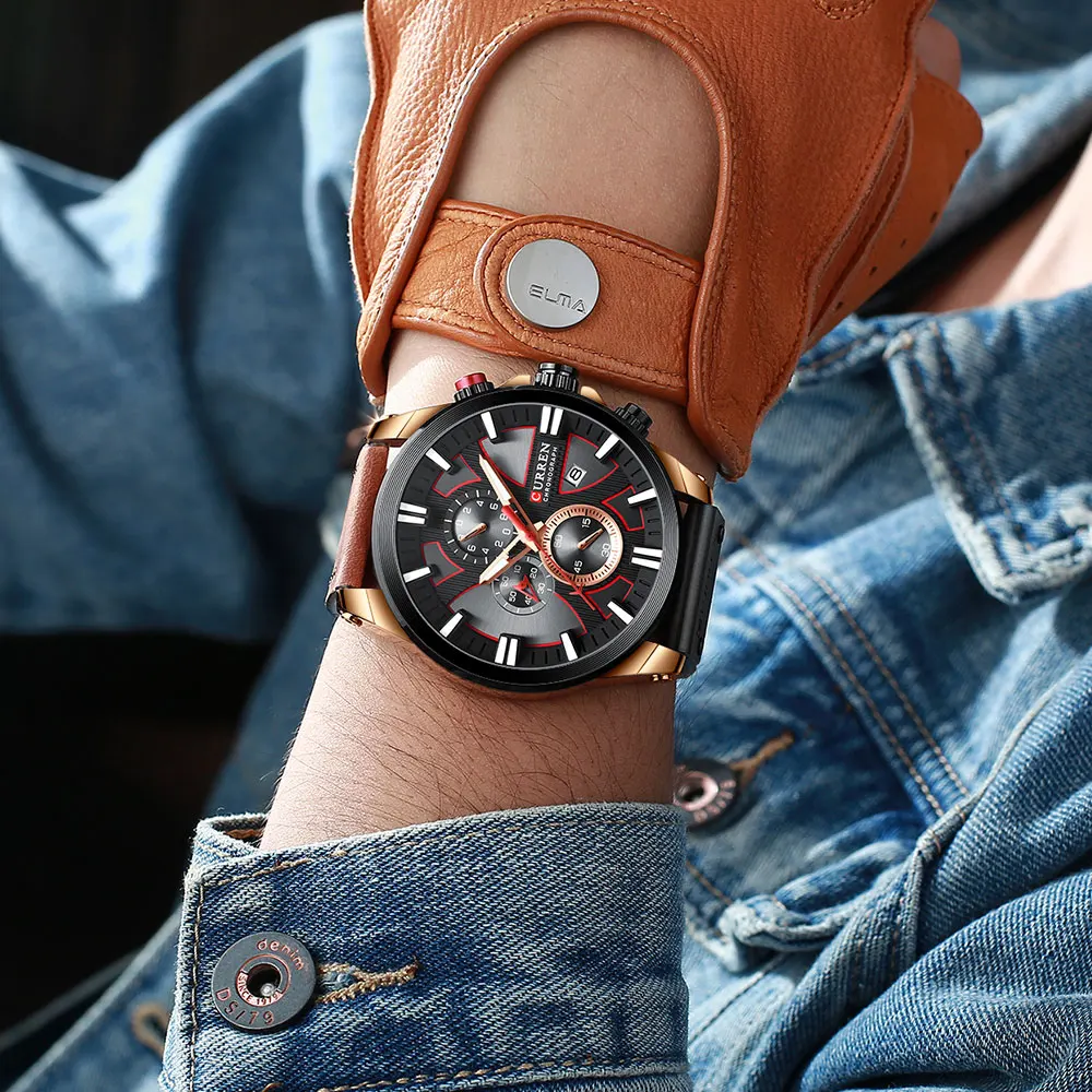 Часы для мужчин Curren лучший бренд класса люкс спортивные мужские кварцевые часы водонепроницаемые хронограф наручные часы с отметкой даты часы Relogio Masculino