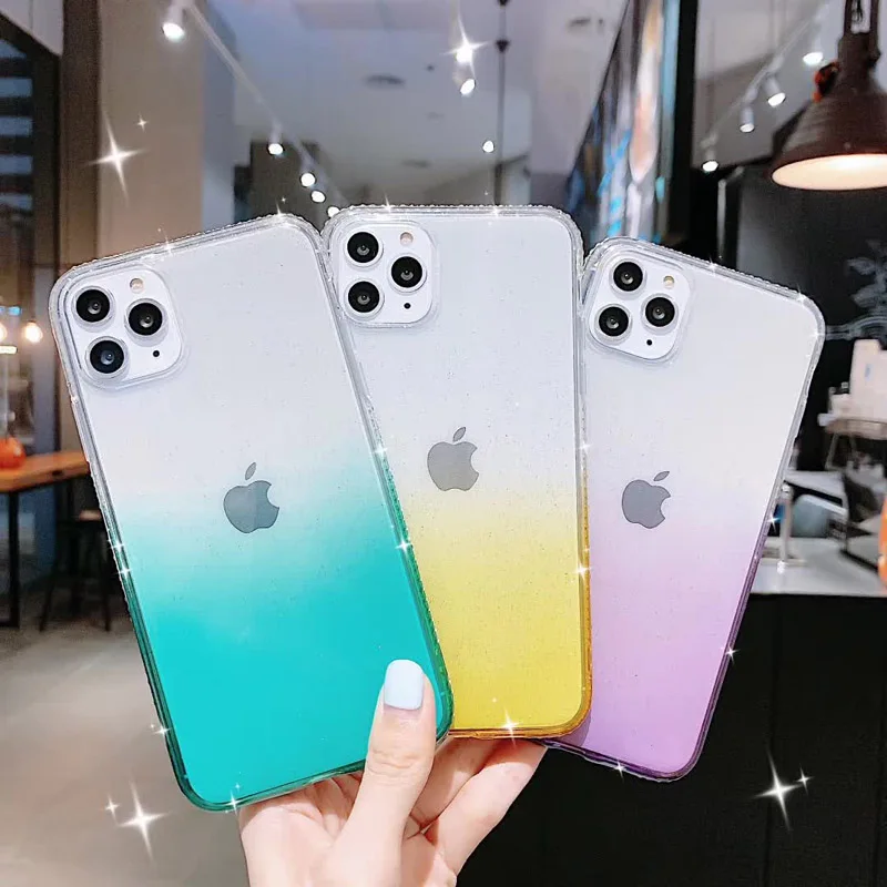 Moskado градиентый Блестящий Прозрачный чехол для телефона iPhone 11 Pro Max X XS XR Xs макс 7 8 6