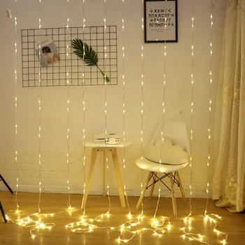 

3x2m 3x3m 6x3m Led Icicle Led Curtain Fairy String Light Fairy Light 320 Led Christmas Light for Wedding Home Window Party Decor