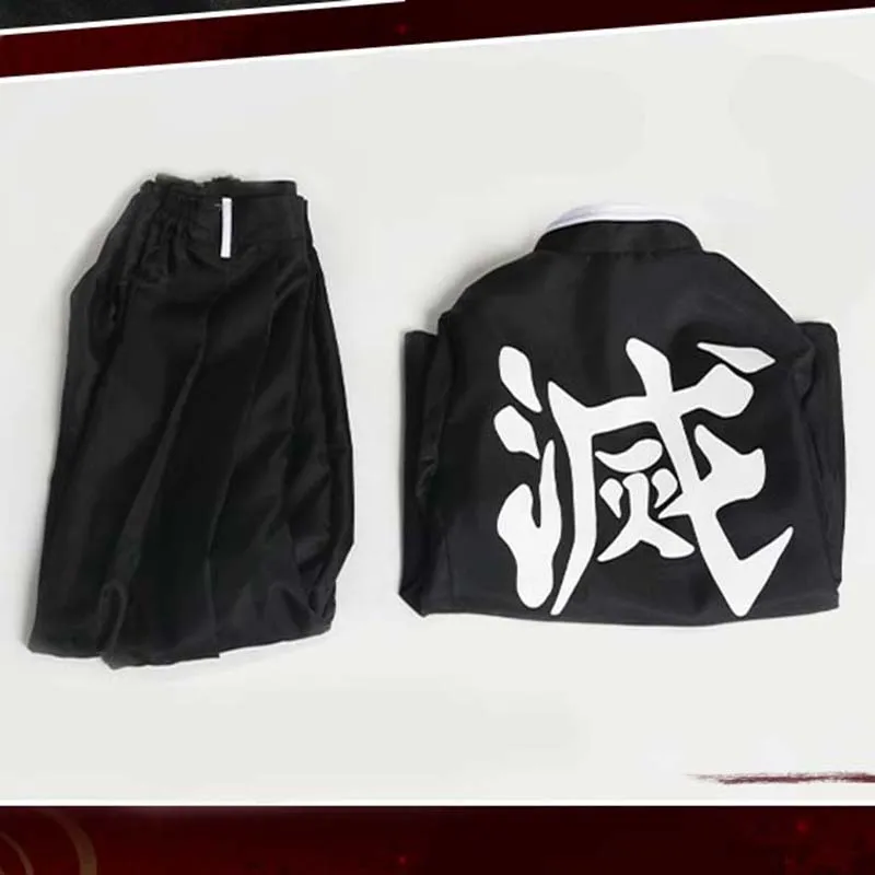 Мужской костюм накидка для косплея Kamado Tanjirou Kimetsu no Yaiba оранжевый накидка|Костюмы