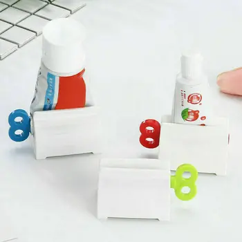 

Multifunctional Rolling Tube Toothpaste Squeezer Plastic Toothpaste Squeezing Easy Dispenser Seat Holder Stand
