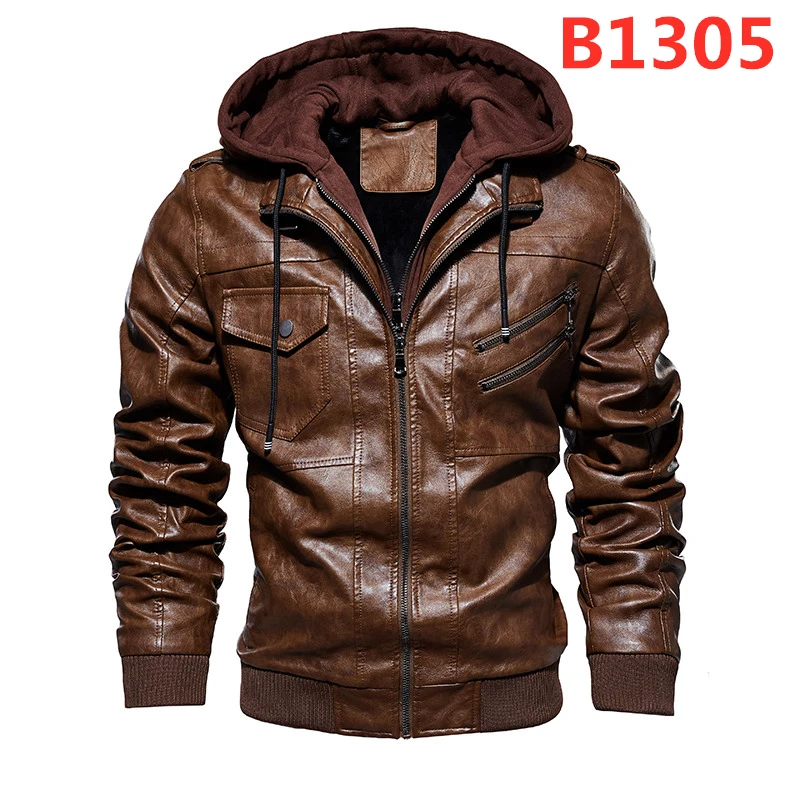 B1305 мужские Куртки из искусственной кожи, утолщенная верхняя одежда, кожаные толстовки, байкерское пальто, мужские крутые зимние осенние мотоциклетные куртки Harajuku на заказ, теплая куртка