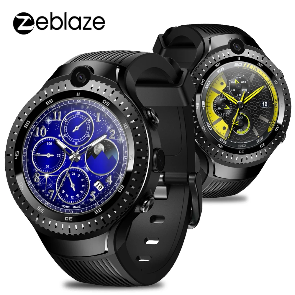 Zeblaze THOR 4 Dual 4G Смарт-часы телефон 5.0MP+ 5.0MP двойная камера Android часы 1," AOMLED gps/ГЛОНАСС 16 Гб Wifi умные часы для мужчин