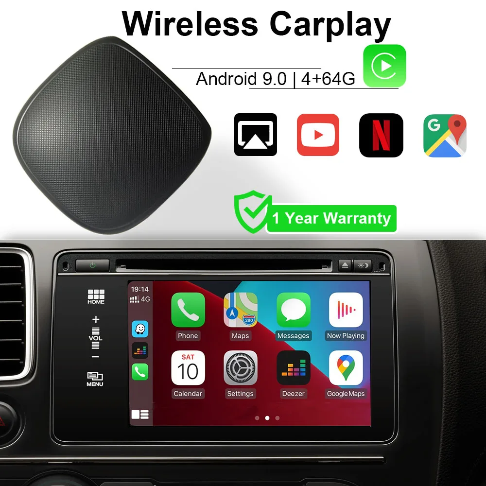 4+64G Wireless Carplay Adapter Android Box Car Digital Tv Box Car Wifi