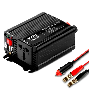 

BYGD Power Inverter 300W 12V DC to 110V AC Converter with Outlets and 2x1.0A USB Ports Car Inverter