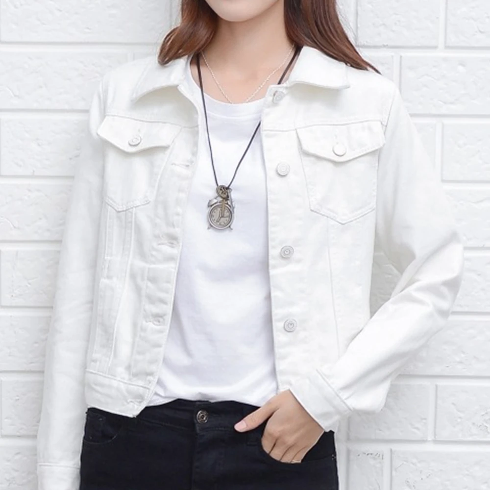 ladies white denim jacket