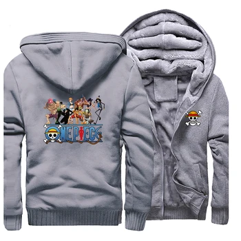 

Hot Sale 2019 New Winter Hoody Cartoon Luffy Japan Anime One Piece Hip Hop Sweatshirt Raglan Mens Streetwear Coat Thick Tops