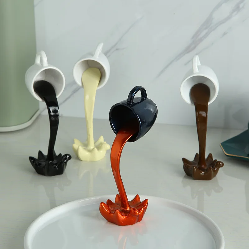 3D Coffee Cup Decoration Home Decor Suspended Standing Mug Resin Desk Funny Gifts for New Year | Дом и сад