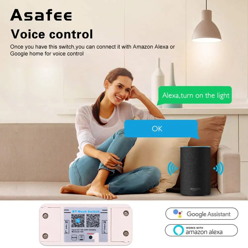 Новое поступление, Волшебный дом, умный Bluetooth, WiFi переключатель, контроллер переменного тока, 100-240 В, 10 А, IOS, Android, приложение, вкл/выкл, таймер, светодиодный светильник, контроллер