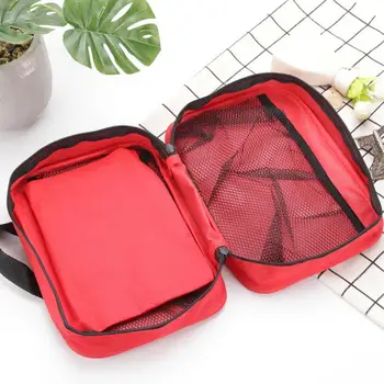 

Portable Medium Empty Household Multi-Layer First Aid Survival Kit Bag Rescue Travel Outdoor Aid First Bag Bag Car Pouch W4E1
