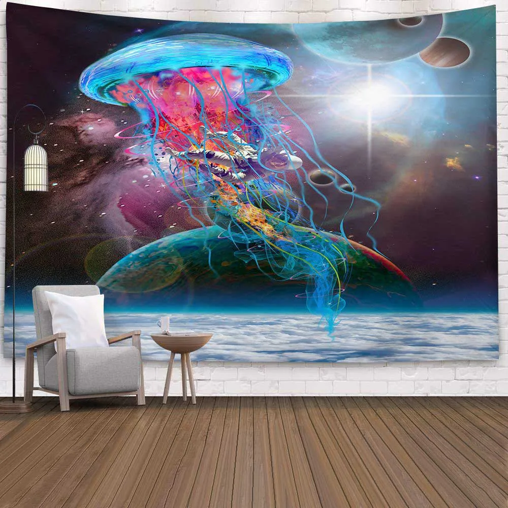 Psychedelic Медузы фон ткань украшения стены колдовство гобелен гостиная кровать
