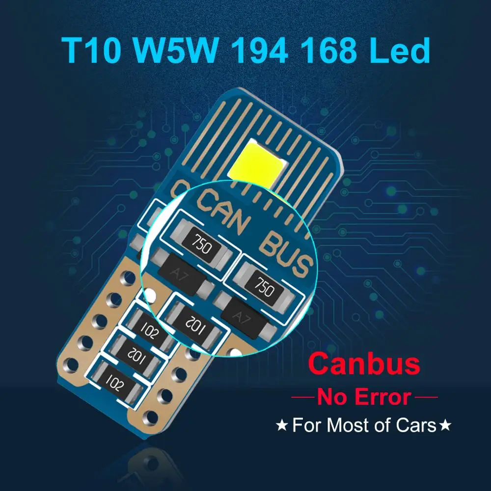 자동차 인테리어 조명의 새로운 표준, Canbus 오류 없음 T10 LED 전구