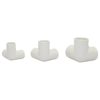 

PVC 3-Way Tee Inner Diameter 20mm Tee Pipe Connectors Garden PVC Water Pipe Joint Agriculture Tools 20 Pcs