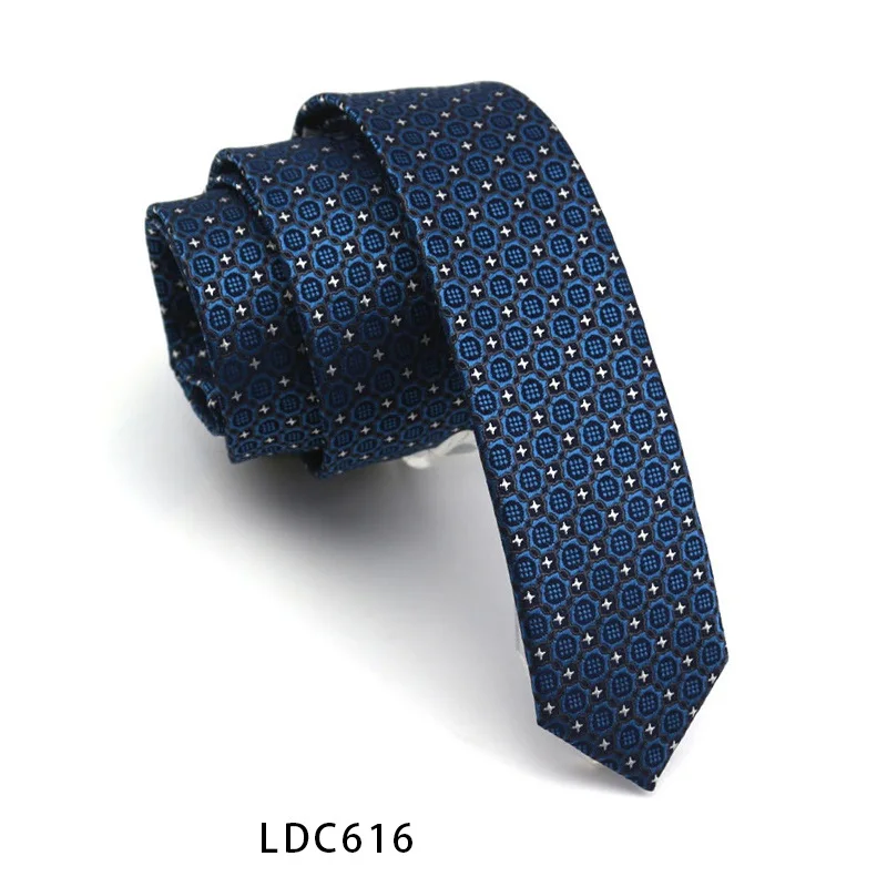 LDC616 Новая дизайнерская обувь модных брендов Бизнес Повседневное 5 см тонкие галстуки для Для мужчин обтягивающие, в полоску галстук-бабочка формальная обувь для офиса с подарочной коробкой - Цвет: LDC616