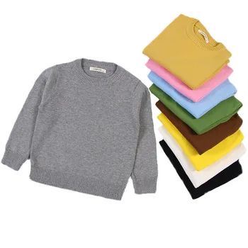

Autumn Baby Boys Girls Turtleneck Solid Candy Sweaters Kids Sweaters For Winter Knitted Bottoming Boys Sweaters Vetement Enfant