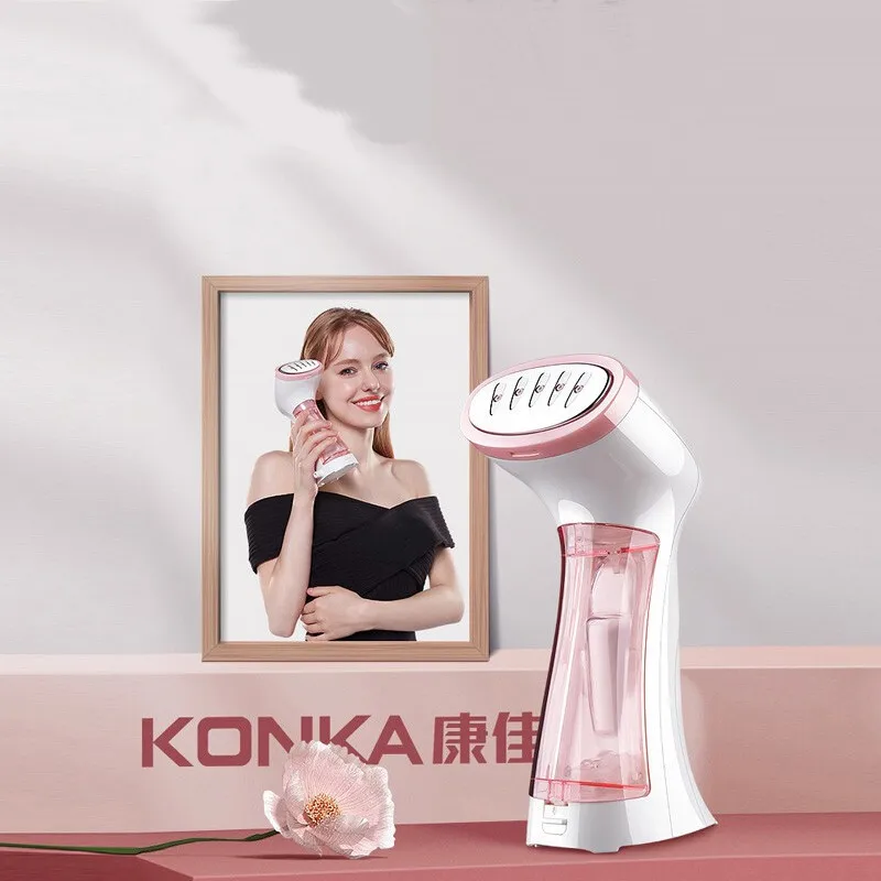KONKA 110-240V Handheld Fabric Steamer Fast-Heat Powerful Garment Steamer for Home Travelling Portable Steam Iron Christmas Gift