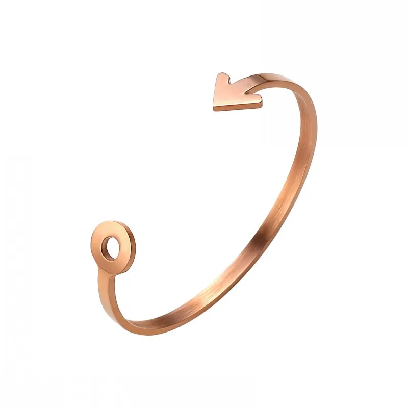 

4mm Women Adjustable Stainless Steel Cuff Open Round Bracelet Rose Golden Color Bangle Gift Letters pulseira Personality браслет